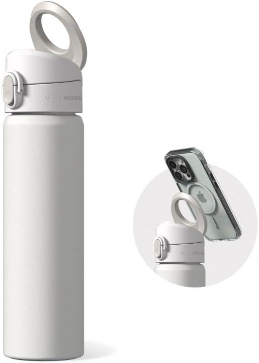 RHINOSHIELD AquaStand Magnetic Bottle 23 oz | Round Mouth Stainless Steel Insulated Water Bottle,... | Amazon (US)