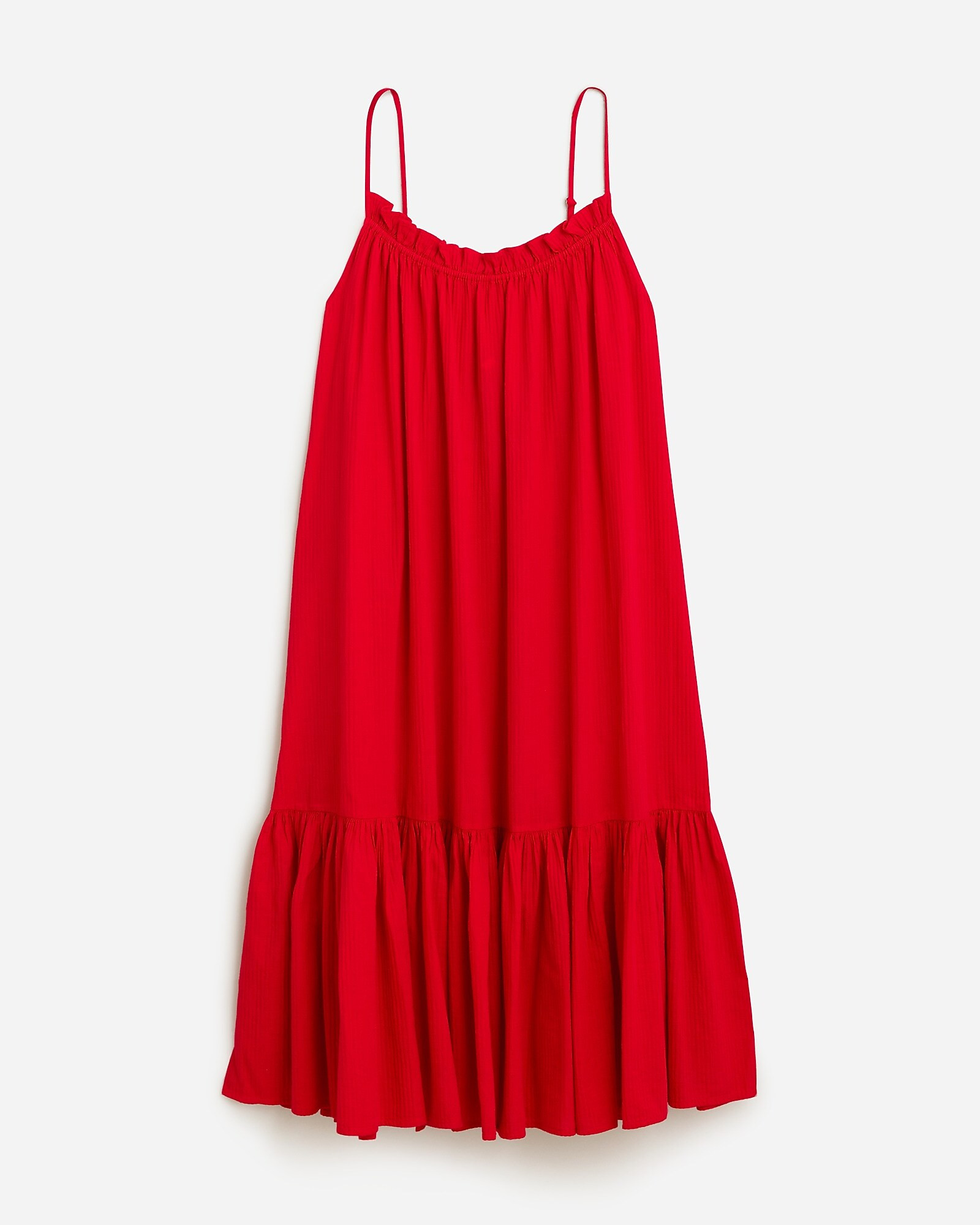 Ruffle beach dress in airy gauze | J. Crew US