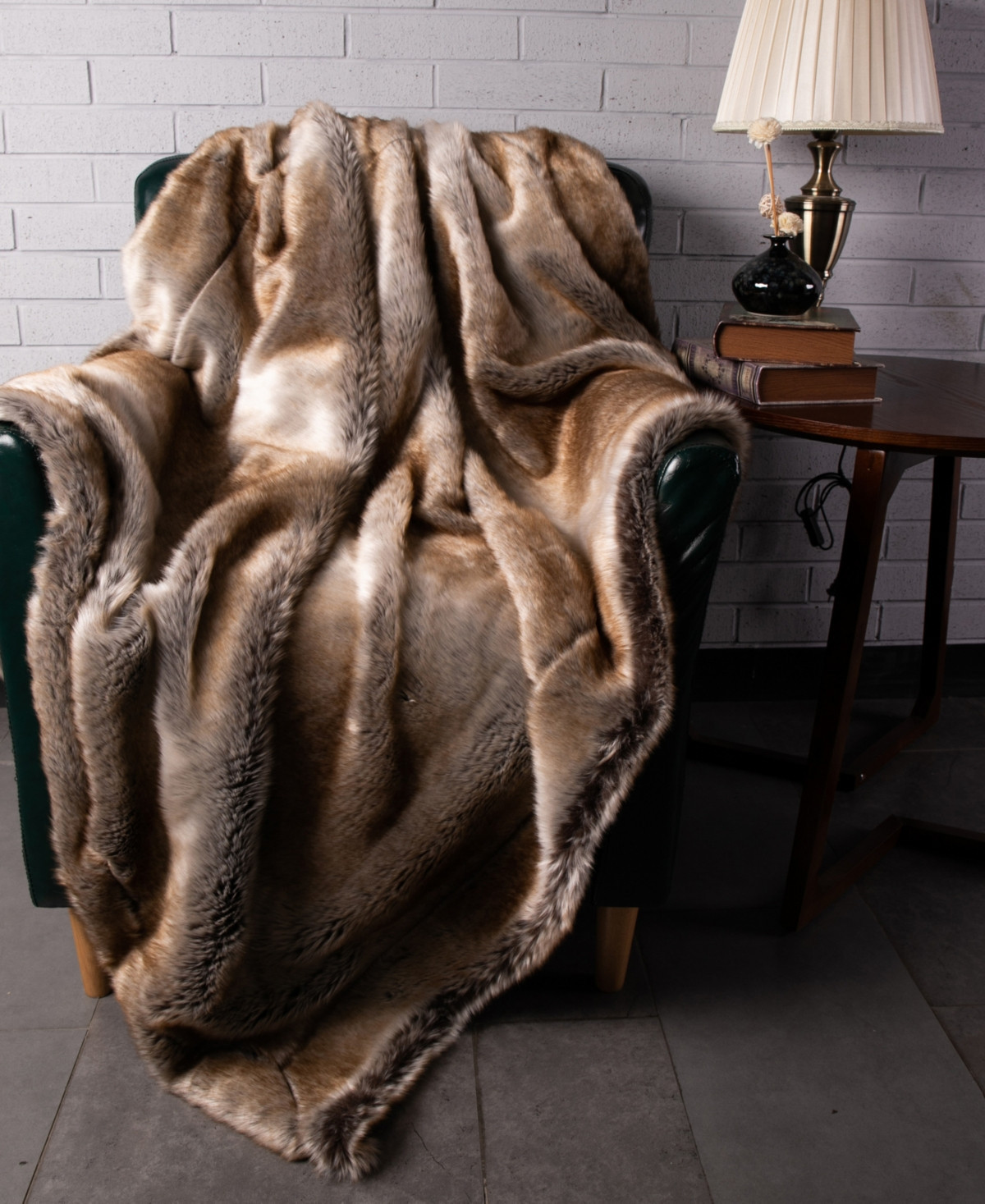 Happycare Textiles Luxury Warm Elegant Cozy Throw, 60" x 50" - Brown | Macy's