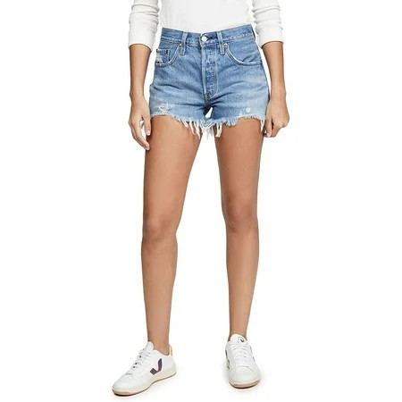 Levi s Womens Distressed High Rise Denim Shorts | Walmart (US)