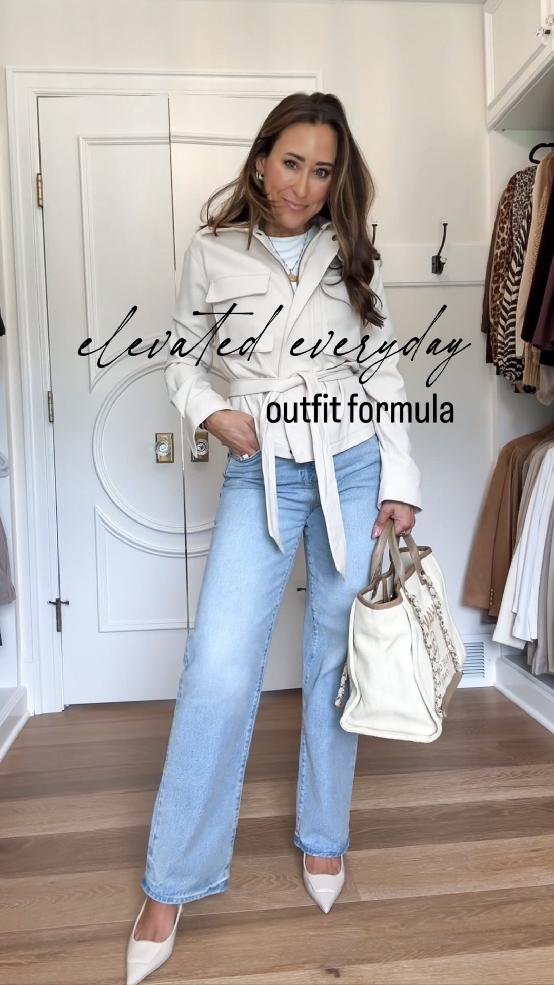 Nothing complicated… just a few polished pieces that make basics feel more elevated.

Relaxed denim, a structured layer, pointed heels, and simple accessories always work for an effortlessly chic look.
 Jeans tts size 27
Similar in other pieces

#LTKdayinmylife #LTKActive #LTKOver40