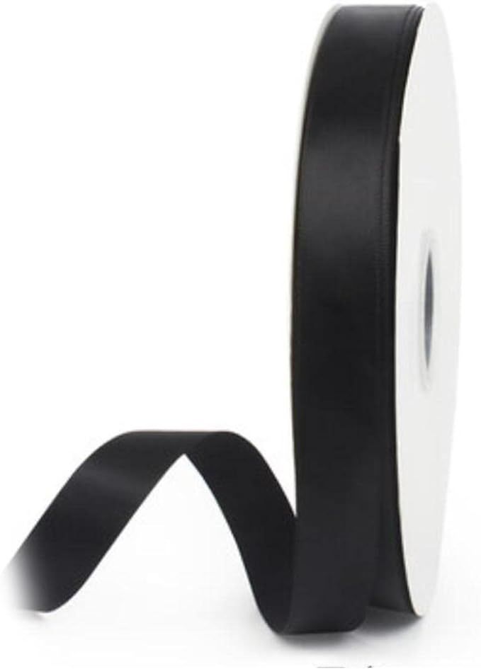 1 inch Polyester Satin Ribbon Black - 100 Yard Spool, Perfect for Wedding, Birthady, Baby Shower,... | Amazon (US)
