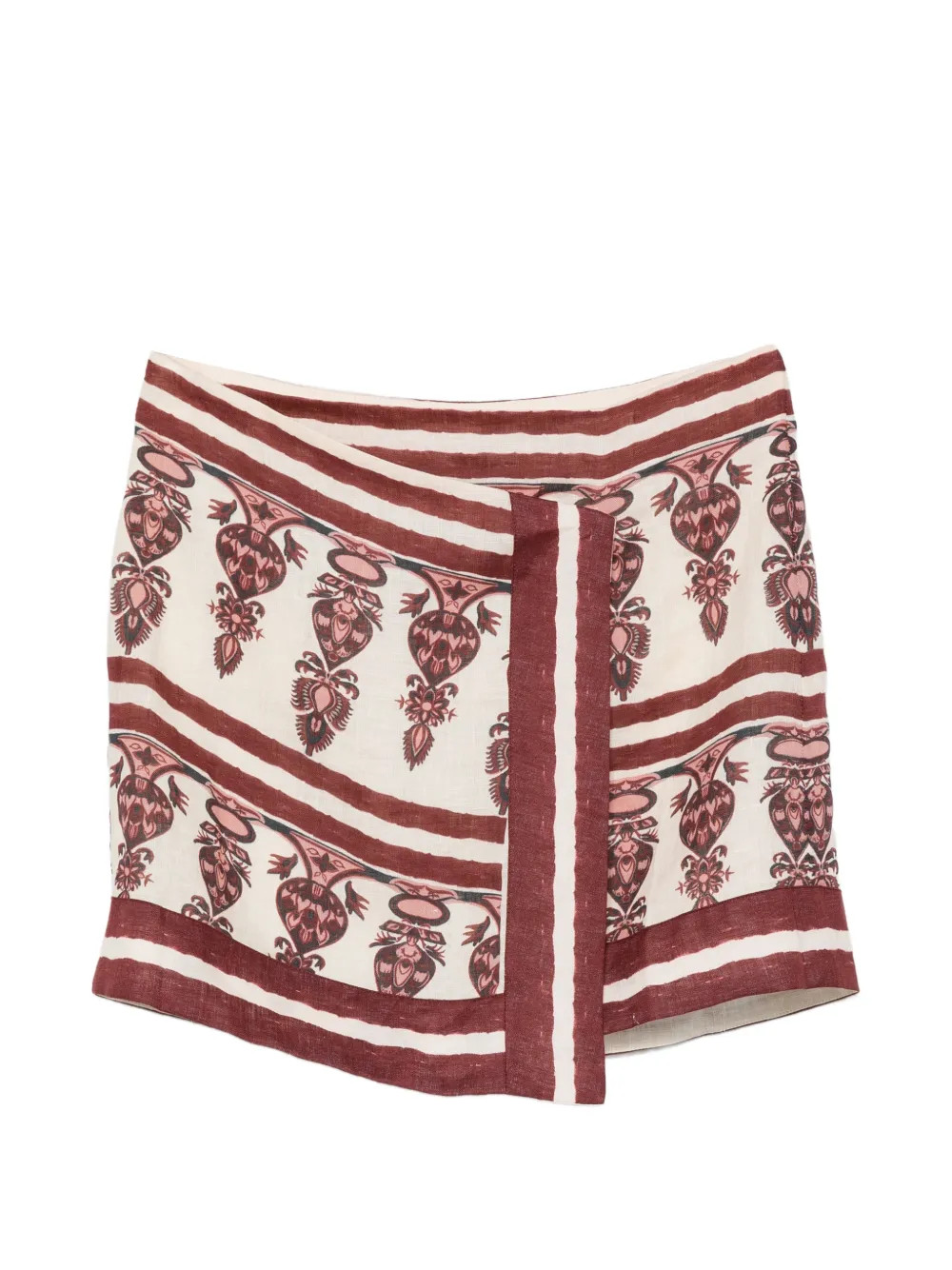 Johanna Ortiz Roots Pattern Mini Skirt | Beige | FARFETCH NL | Farfetch Global