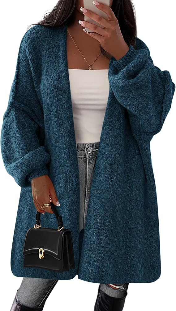 PRETTYGARDEN Long Cardigan Sweaters for Women Trendy Fall 2025 Oversized Knit Sweater Jacket Coat... | Amazon (US)