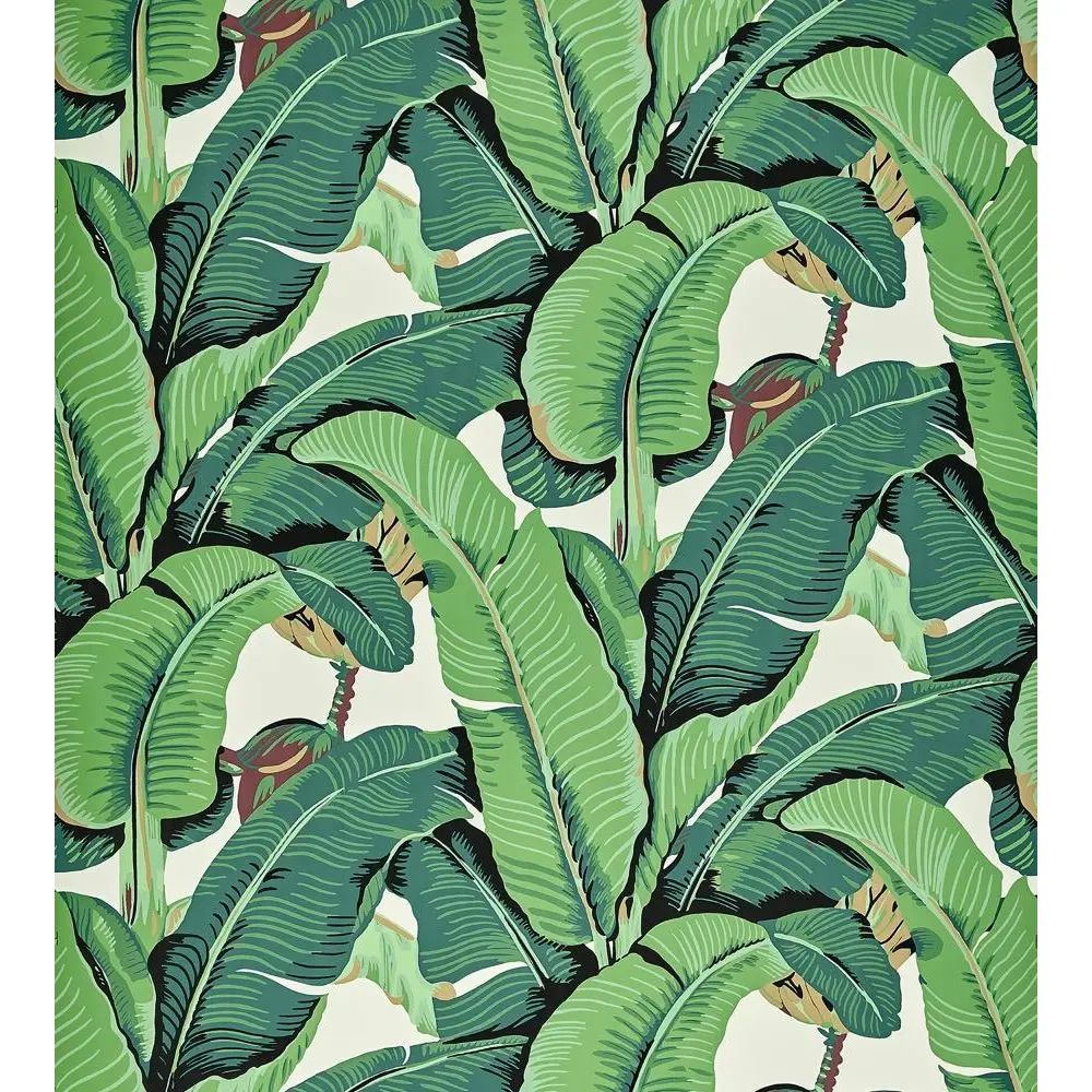 Hinson for The House of Scalamandré Hinson Palm Wallcovering, Green | Chairish