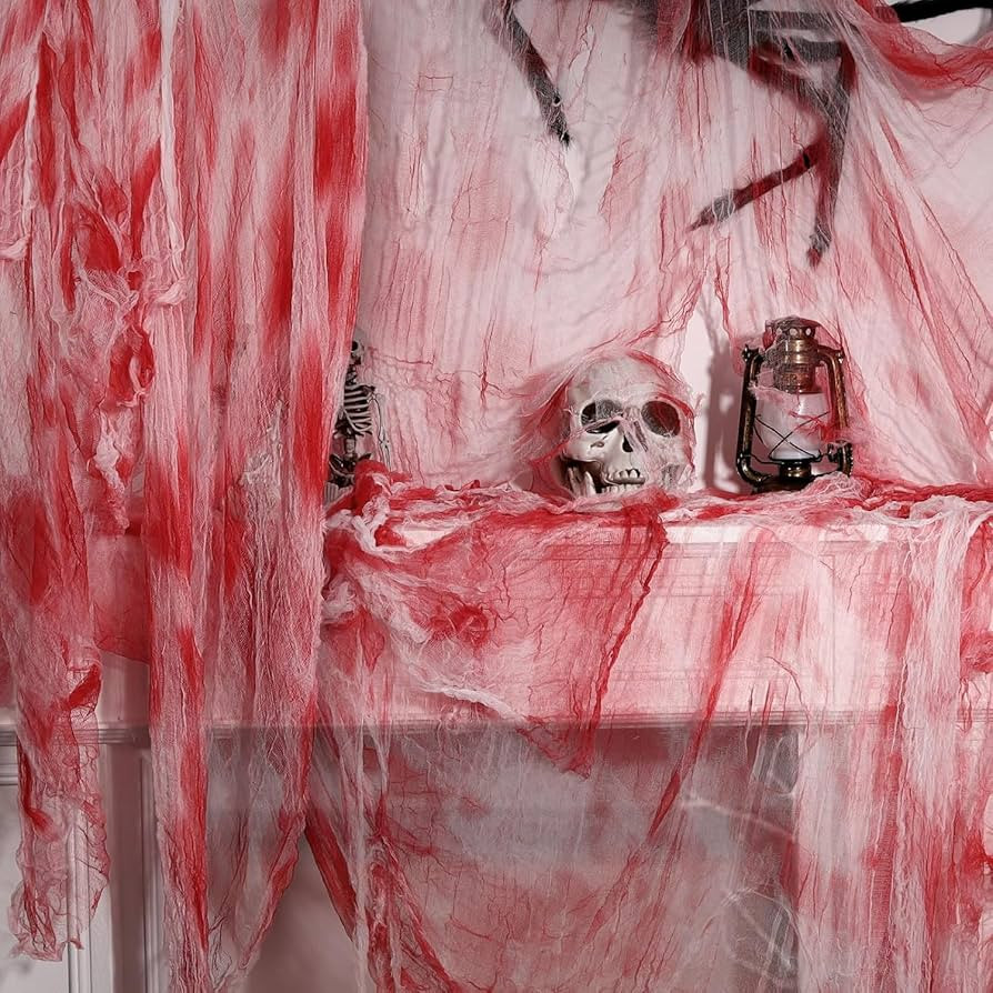 Tmflexe Halloween Creepy Cloth Giant (80 x 400 in.) Bloody Spooky Fabric Cloth Scary Gauze for Ha... | Amazon (CA)