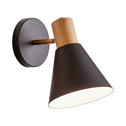 Wall Sconces Lighting Fixture,Black Adjustable Bedside Wall lamp for Industrial Bedroom, Bathroom Si | Amazon (US)
