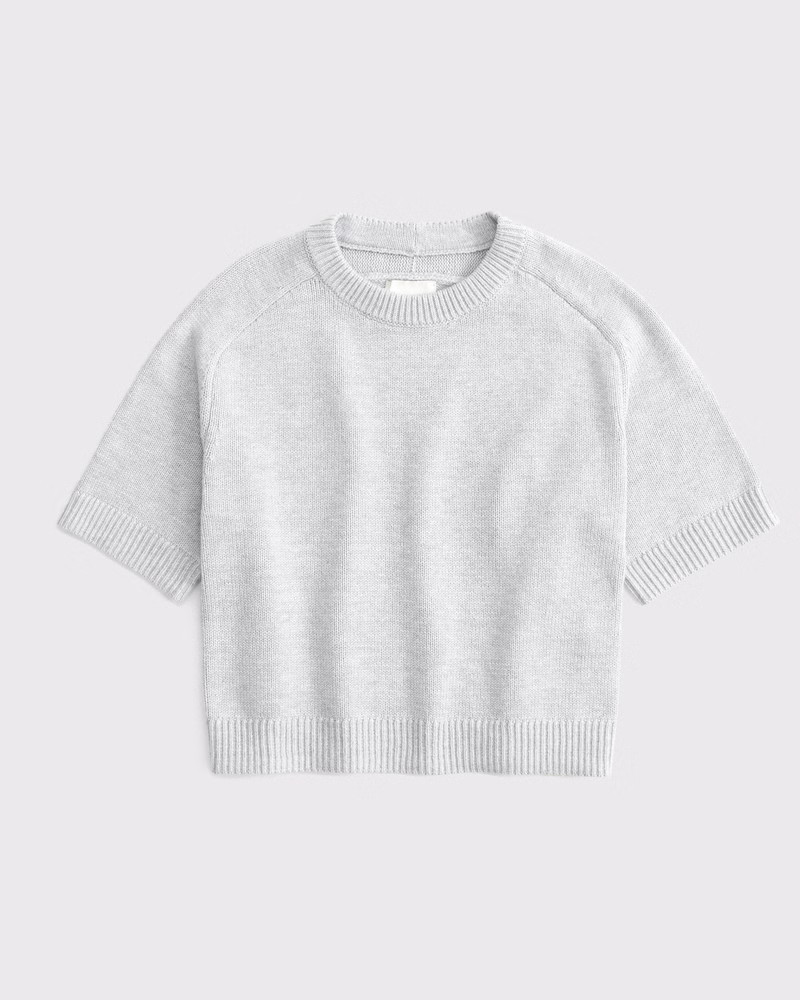 Women's The A&F Madeline Textural Crew Sweater Tee | Women's Tops | Abercrombie.com | Abercrombie & Fitch (US)