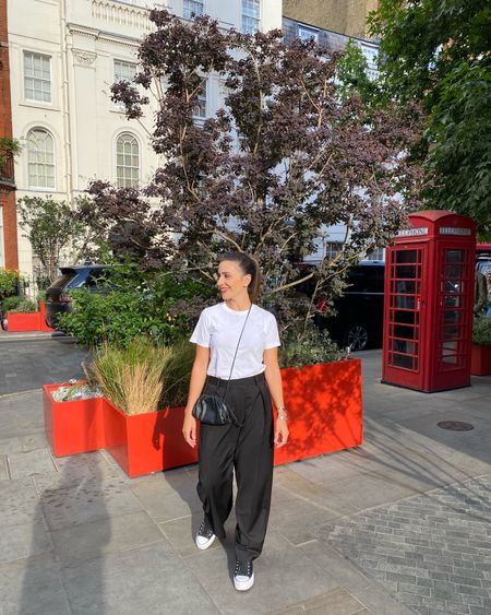 Basics…black trousers and white T

#LTKeurope #LTKSeasonal #LTKunder50