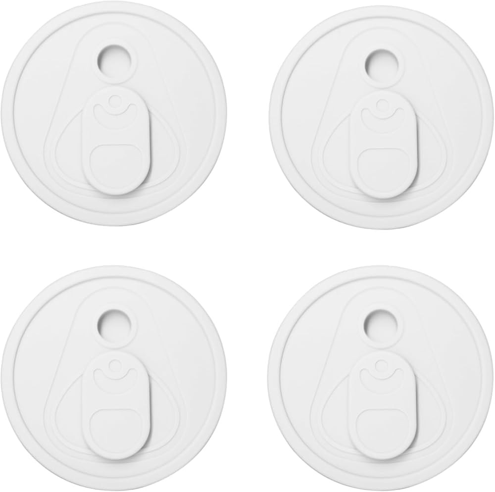 4 Pack Silicone Lids for Glass Cups with Bamboo Lids and Straws, 2.75 inch/70 mm Silicone Lids fo... | Amazon (US)