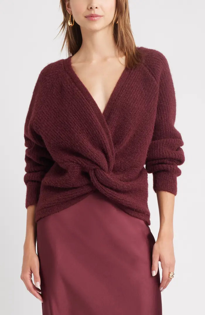 Open Edit Twist Reversible Sweater | Nordstrom | Nordstrom