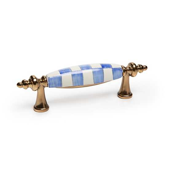Royal Check Drawer Pull - Brass | MacKenzie-Childs