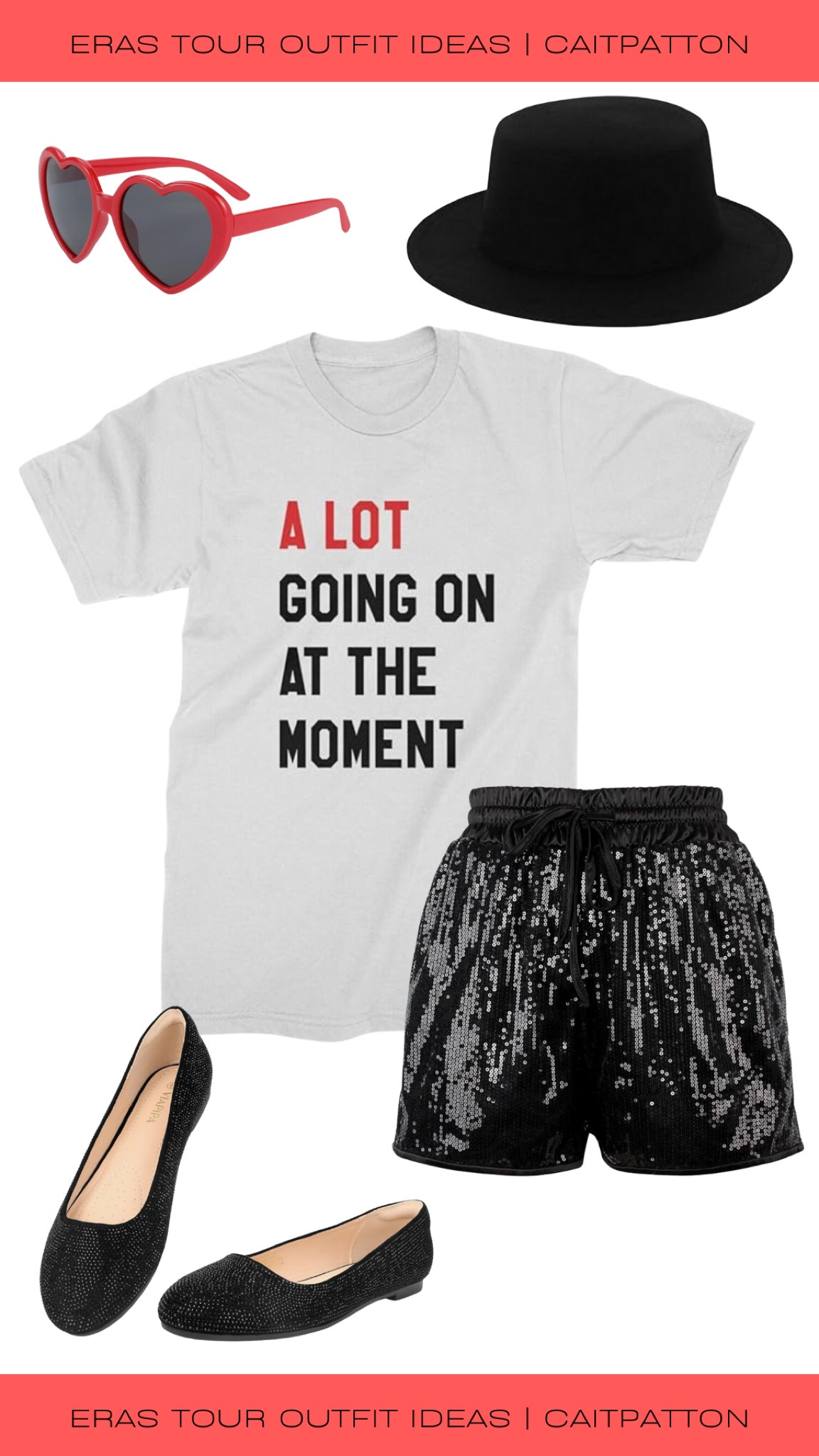 Red Eras Tour outfit idea inspired by Taylor's costume on the Eras Tour! Not a lot going on at the moment tee with black sparkly shorts; sparkly flats, and the 22 hat!

red era outfit ideas, red outfit ideas, red taylor swift, red Taylor swift outfit idea, red taylor’s version, red eras outfit, red eras tour outfit, eras tour outfit ideas, eras tour outfits, eras outfit idea, taylor swift eras tour, taylor swift red eras tour, eras tour outfit inspo, red eras tour costume 

#LTKfindsunder100 #LTKfindsunder50 #LTKshoecrush