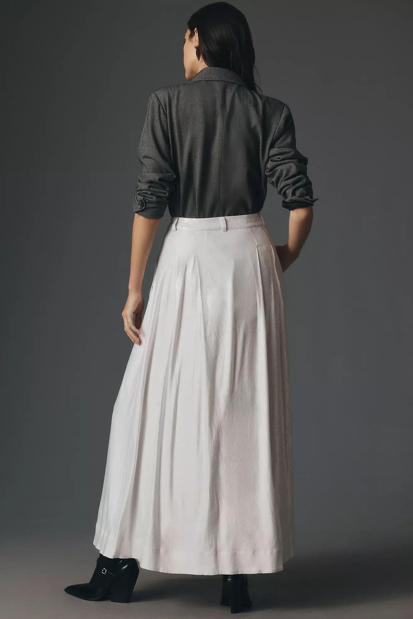 The Avery Pleated Maxi Skirt by Maeve: Sequin Edition | Anthropologie (US)