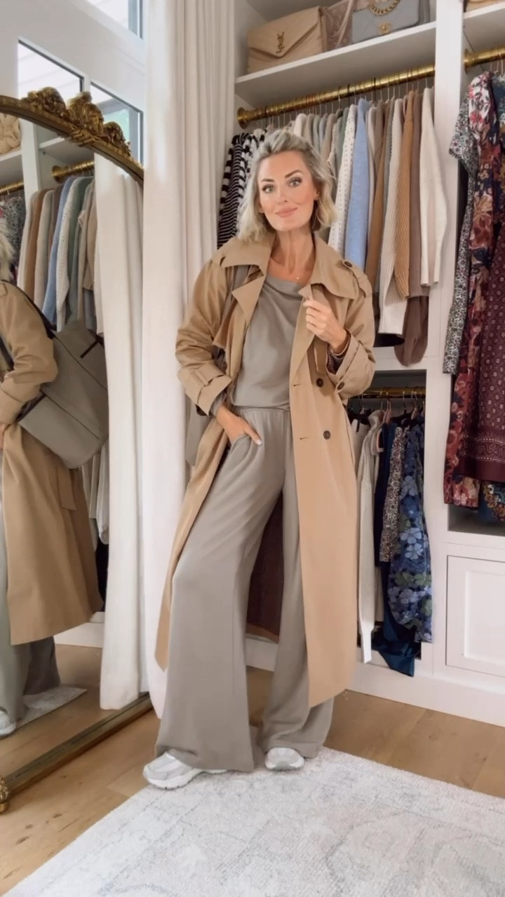 This is a great, comfy option for a travel day! I sized up to a medium in the top and bottoms for pregnancy. 

Loverly Grey, lululemon, loungewear, lounge set, trench coat, travel day outfit ideas 

#LTKSeasonal #LTKTravel #LTKStyleTip
