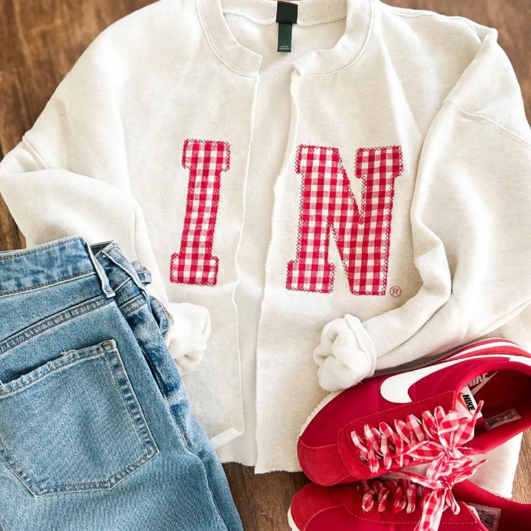 Officially Licensed Indiana Cardigan Cut Sweatshirt, Indiana University apperal | Etsy (US)