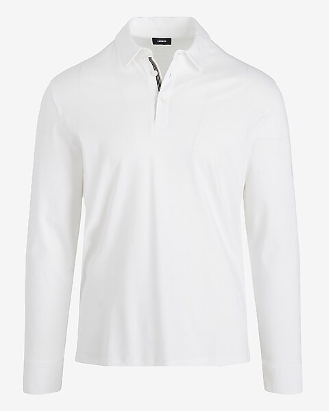 Cotton Long Sleeve Polo | Express
