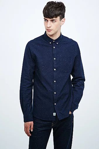 Shore Leave - Chemise Oxford chinée bleu marine | Urban Outfitters FR