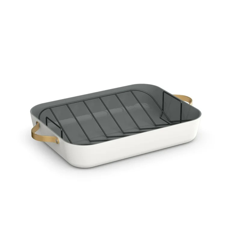 Beautiful 16” x 12” Roaster with Rack, White Icing by Drew Barrymore | Walmart (US)