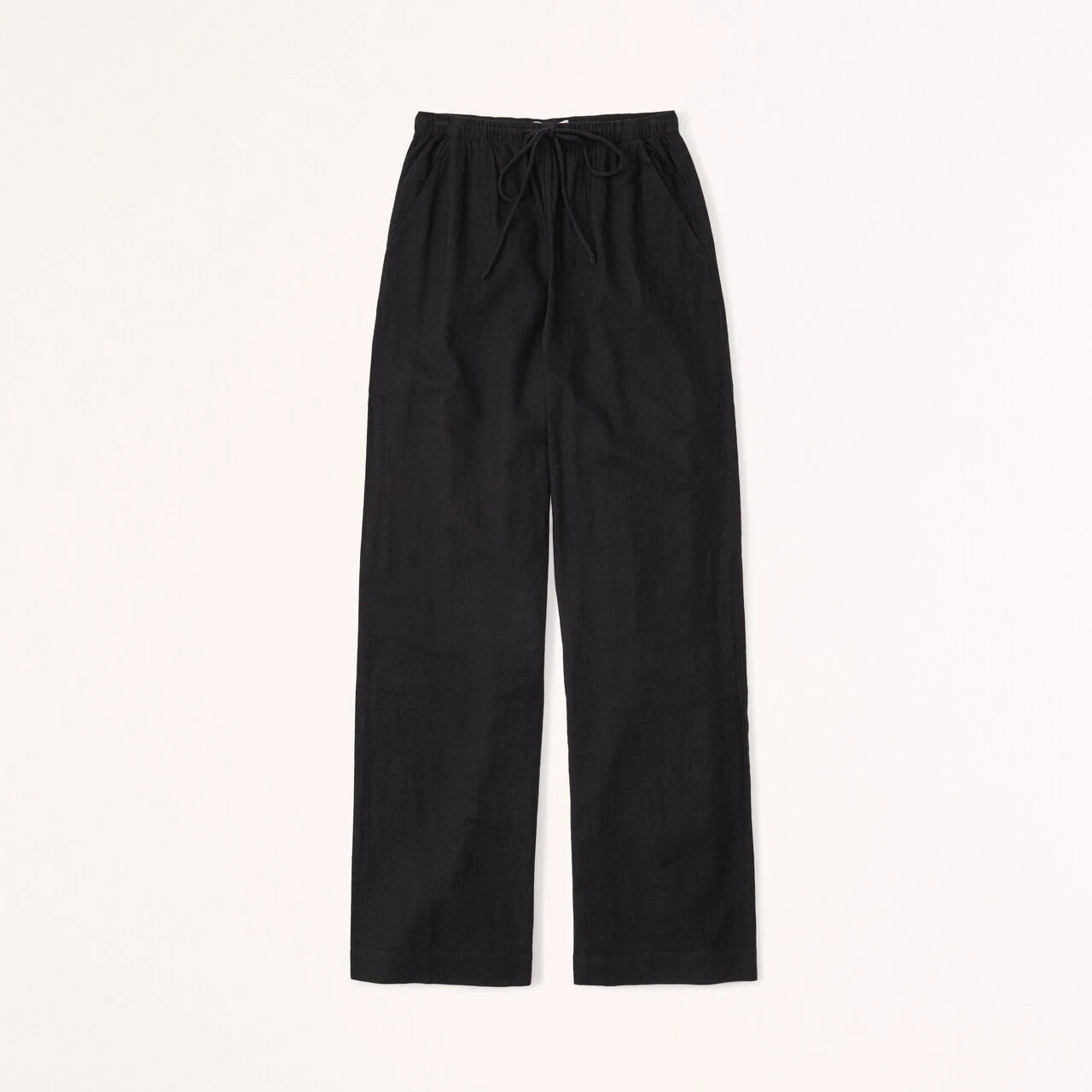 Women's Abercrombie & Fitch Pants Black Wide Leg Drawstring Waist KFC230 | Shop Simon