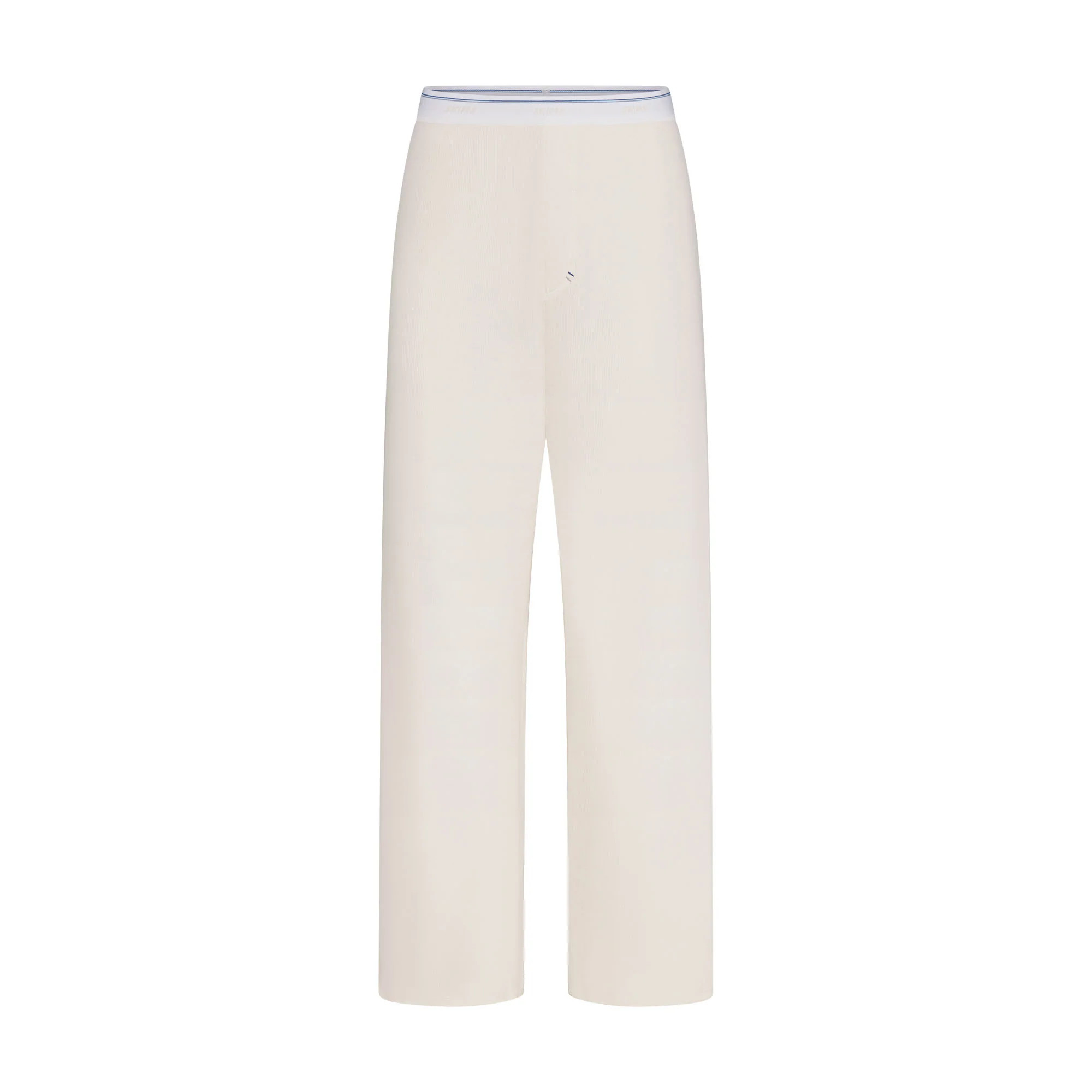 COTTON RIB STRAIGHT LEG PANT | MARBLE STRIPE | SKIMS (US)