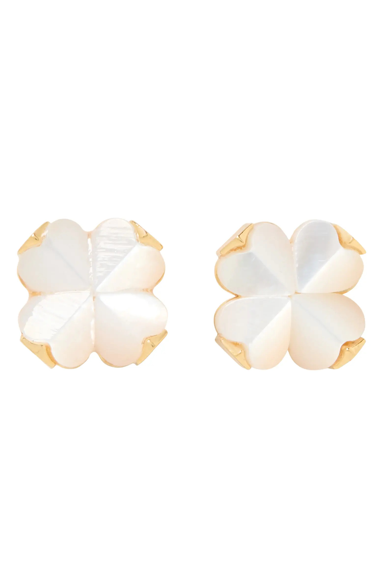 Kate Spade New York spade mother-of-pearl flower stud earrings | Nordstrom | Nordstrom