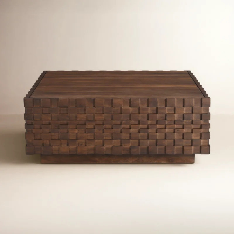 Givens 42" Carved Wood Storage Coffee Table | Wayfair North America