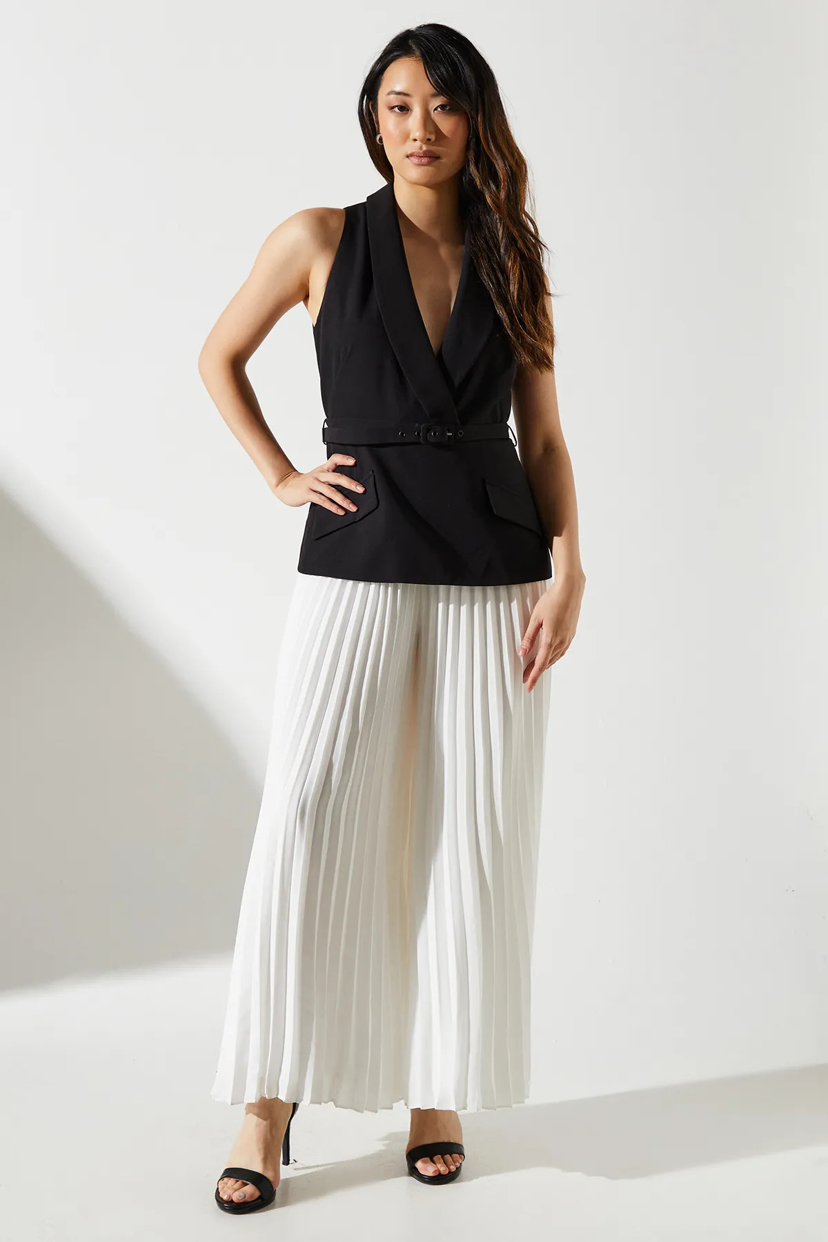 Mono Pleated Trouser Jumpsuit | Debenhams UK