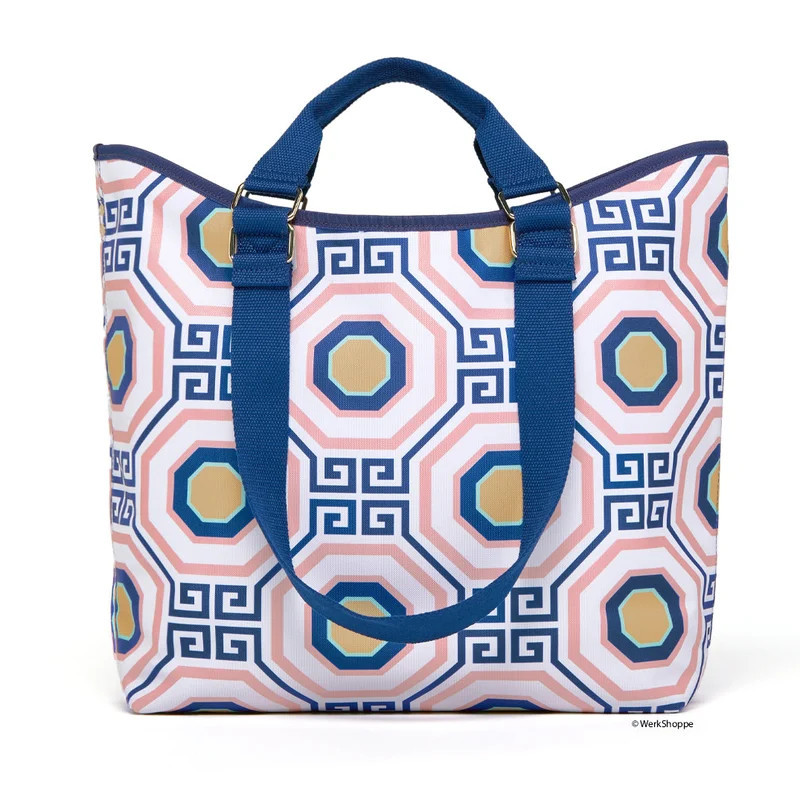 Werkshoppe Greek Key Tile Go Big Tote Bag | Verishop
