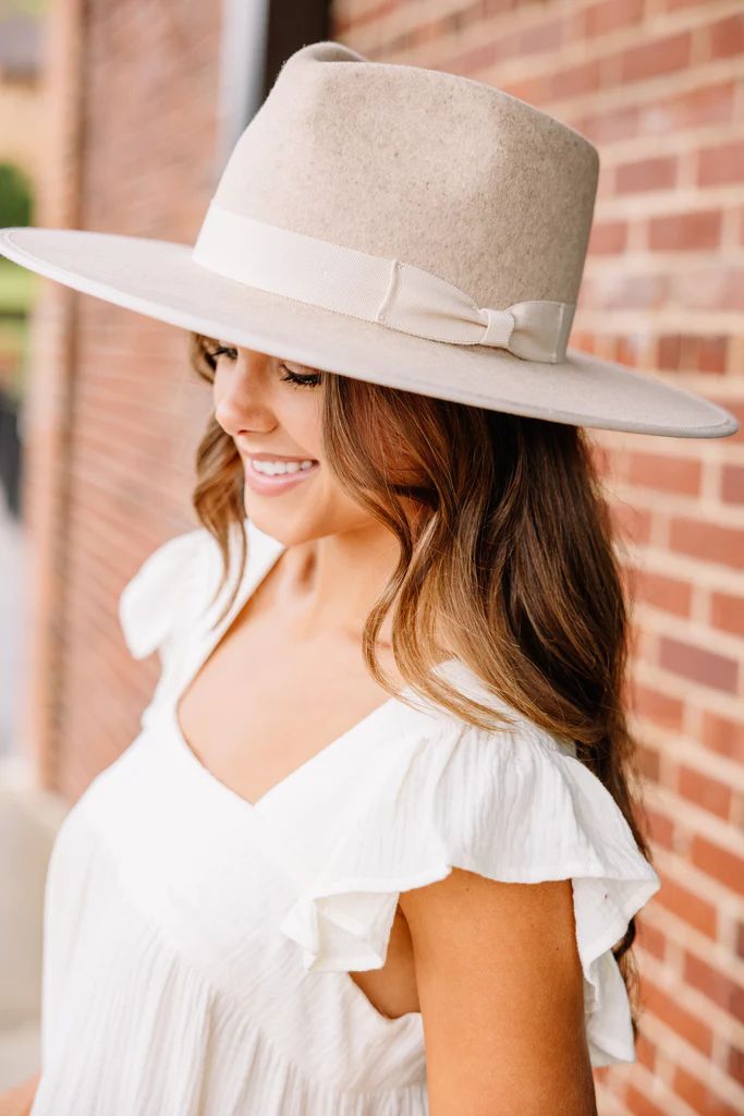 Doing Just Fine Oatmeal White Hat | The Mint Julep Boutique