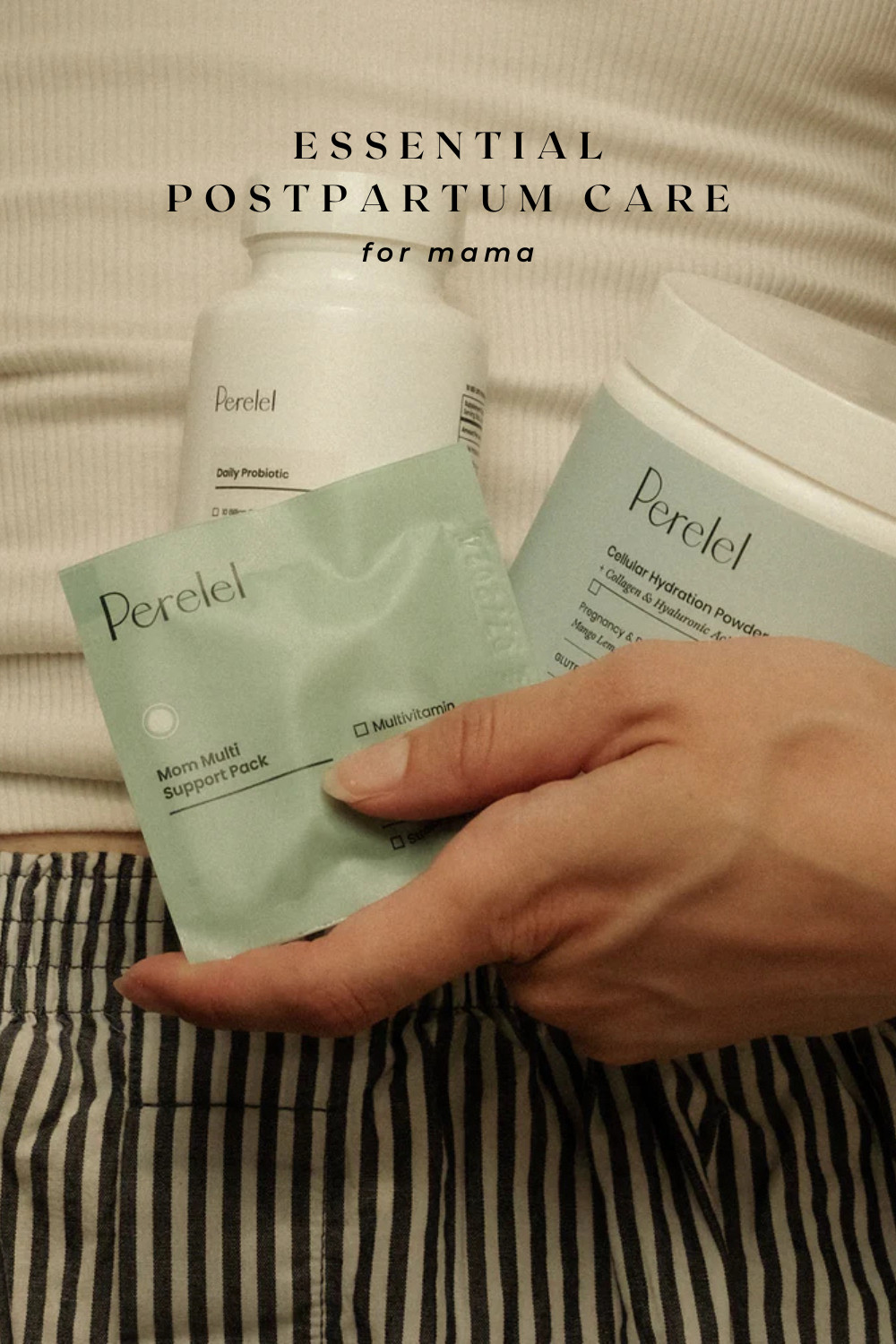 Your postpartum body deserves the same care and intention you give your baby 🤍 The Perelel Mom Multi Support Pack is formulated by OB/GYNs specifically for postpartum — with iron, omegas, collagen, biotin, and an anti-stress blend for calm and focus. The Cellular Hydration Powder keeps you hydrated and glowing with electrolytes, collagen, and hyaluronic acid. And the Daily Probiotic supports gut and vaginal health through all those hormonal shifts. All breastfeeding safe and third-party tested! Use code CORTNEY15 for 15% off 🙌 Everything linked below! #perelel #postpartumvitamins #postpartumcare #newmom #ltkbaby #fourthtrimester
 

 #LTKselfcare #LTKBaby #LTKBump