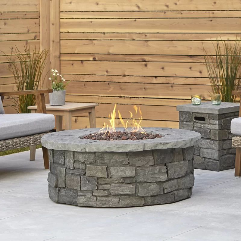Sedona Concrete Propane Fire Pit Table | Wayfair North America