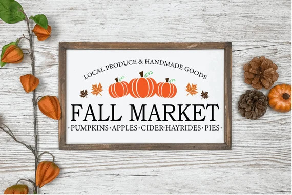 Fall Market Pumpkins Cider Apples Hayrides Pies Local | Etsy | Etsy (US)