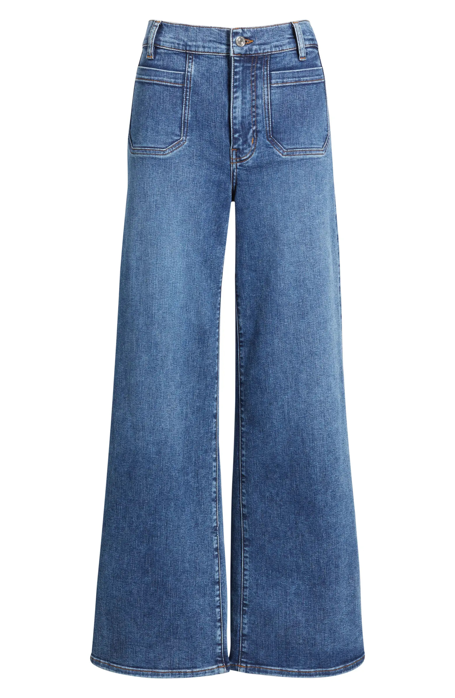 Le Slim Palazzo Patch Pocket High Waist Wide Leg Jeans | Nordstrom