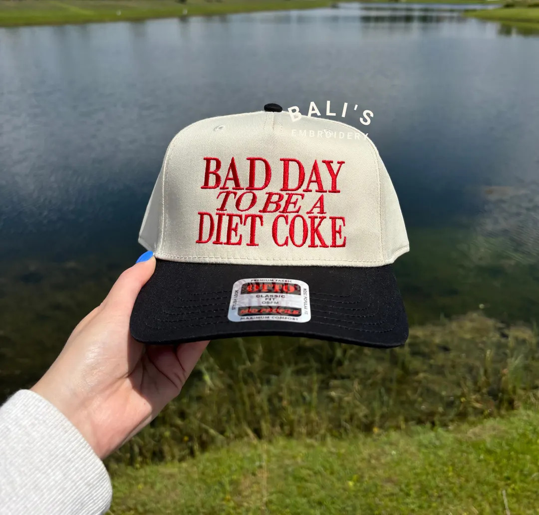 Bad Day to Be a Diet Coke Embroidered Trucker Hat, Baseball Hat Summer Hat Funny Trendy Trucker S... | Etsy (US)
