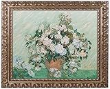 Roses 1890 Artwork by Vincent Van Gogh, 11 by 14-Inch, Gold Ornate Frame | Amazon (US)