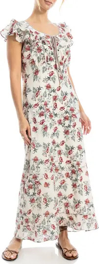 MAX STUDIO Flutter Sleeve Maxi Dress | Nordstromrack | Nordstrom Rack