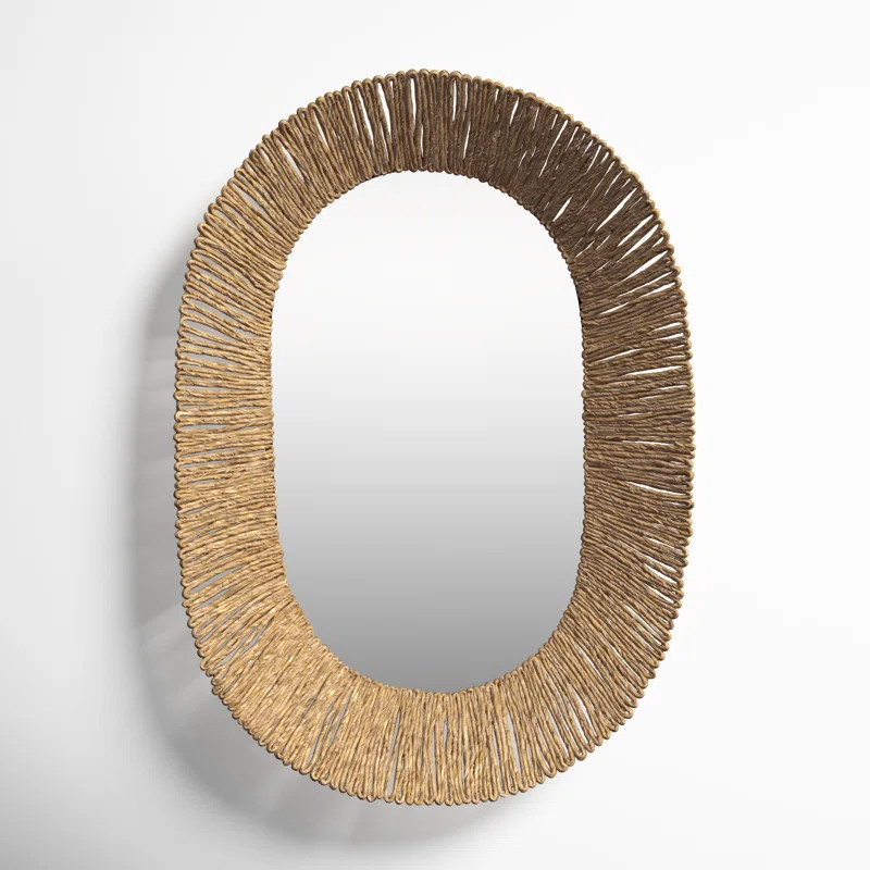 Finbar Oval Jute Wall Mirror | Wayfair North America