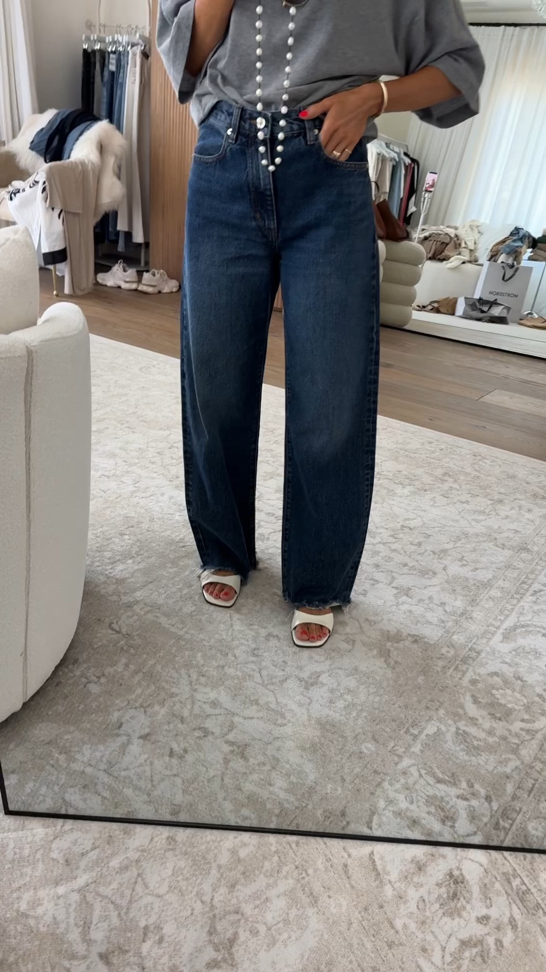 Just picked up some new jeans from Nordstrom! I really like the slight barrel fit🙌🏼 They do run a little big, I’m just shy of 5-7” and I wear a size 25 in jeans! #stylinbyaylin #aylin #jeans #nordstrom

#LTKgrwm #LTKootd #LTKSeasonal