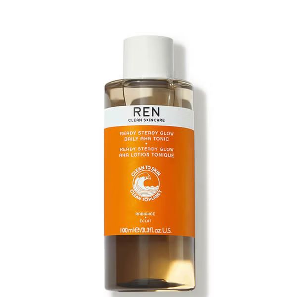 REN Travel Size Clean Skincare Ready Steady Glow Daily AHA Tonic 100ml | Cult Beauty