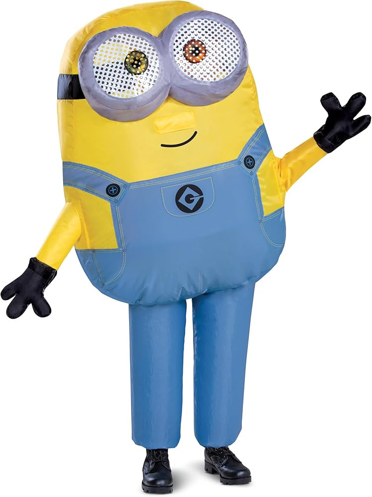 Disguise Bob Inflatable Minion Costume for Kids, Official Minions Halloween Costume, Blow Up Jump... | Amazon (US)