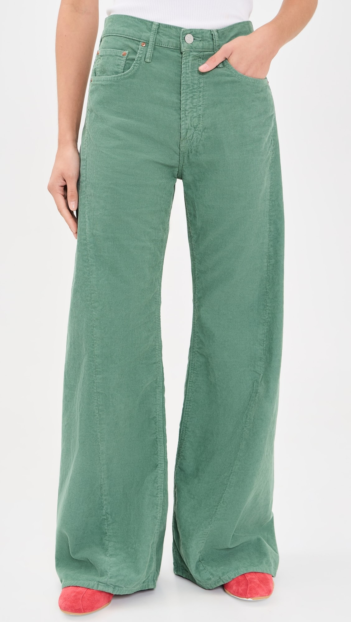 MOTHER The Lemon Twist Sneak Corduroy Jeans | Shopbop | Shopbop