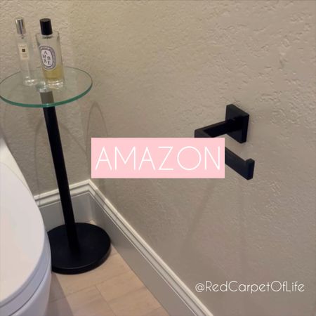 It's the small details, like enhancing a plain water closet with sleek black bathroom accessories I discovered on Amazon. @RedCarpetOfLife 

#LTKhome #LTKfindsunder50