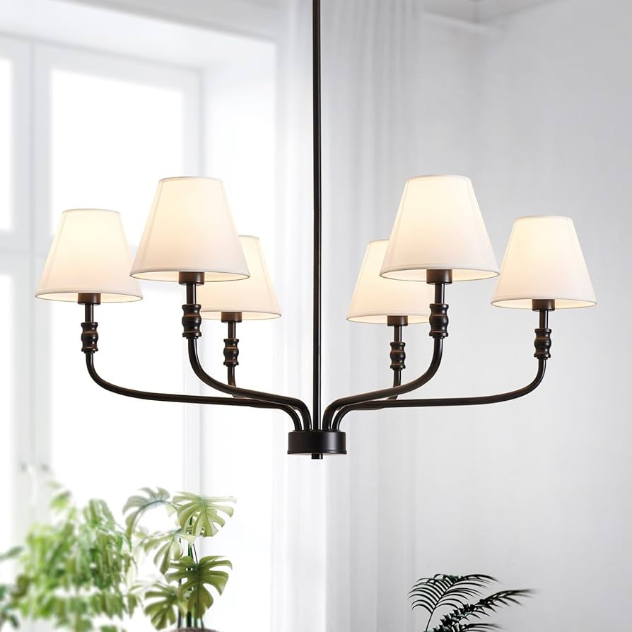 Saint Mossi Black Farmhouse Chandelier for Dinning Room, Modern Pendant Lighting Fixture for Livi... | Amazon (US)