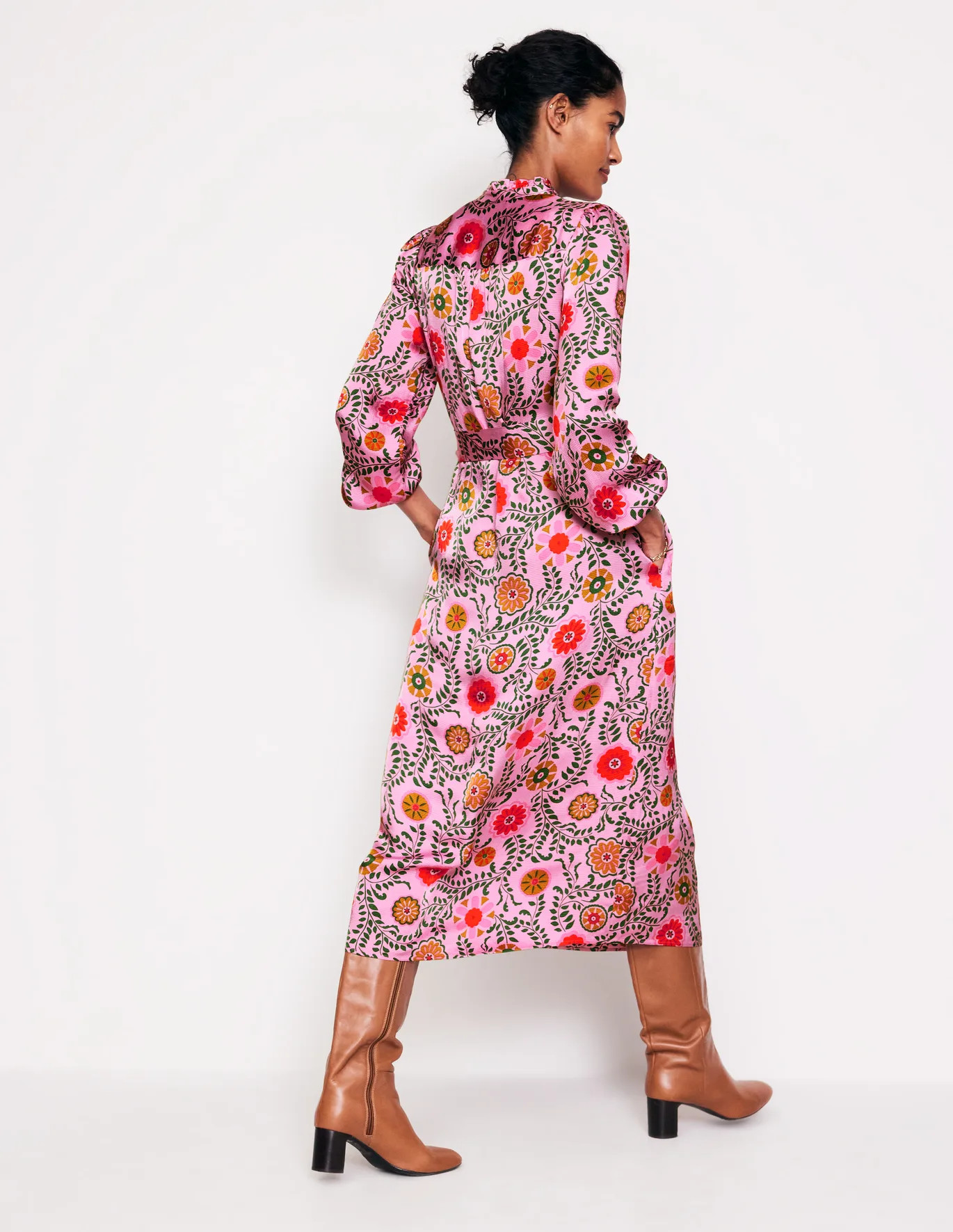 Jasmine Satin Midi Dress | Boden (US)