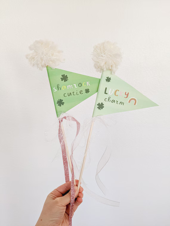 St. Patrick's Day Pennant Flag Templates, DIY St Patrick's Party, Party Printables, Printable Pen... | Etsy (US)