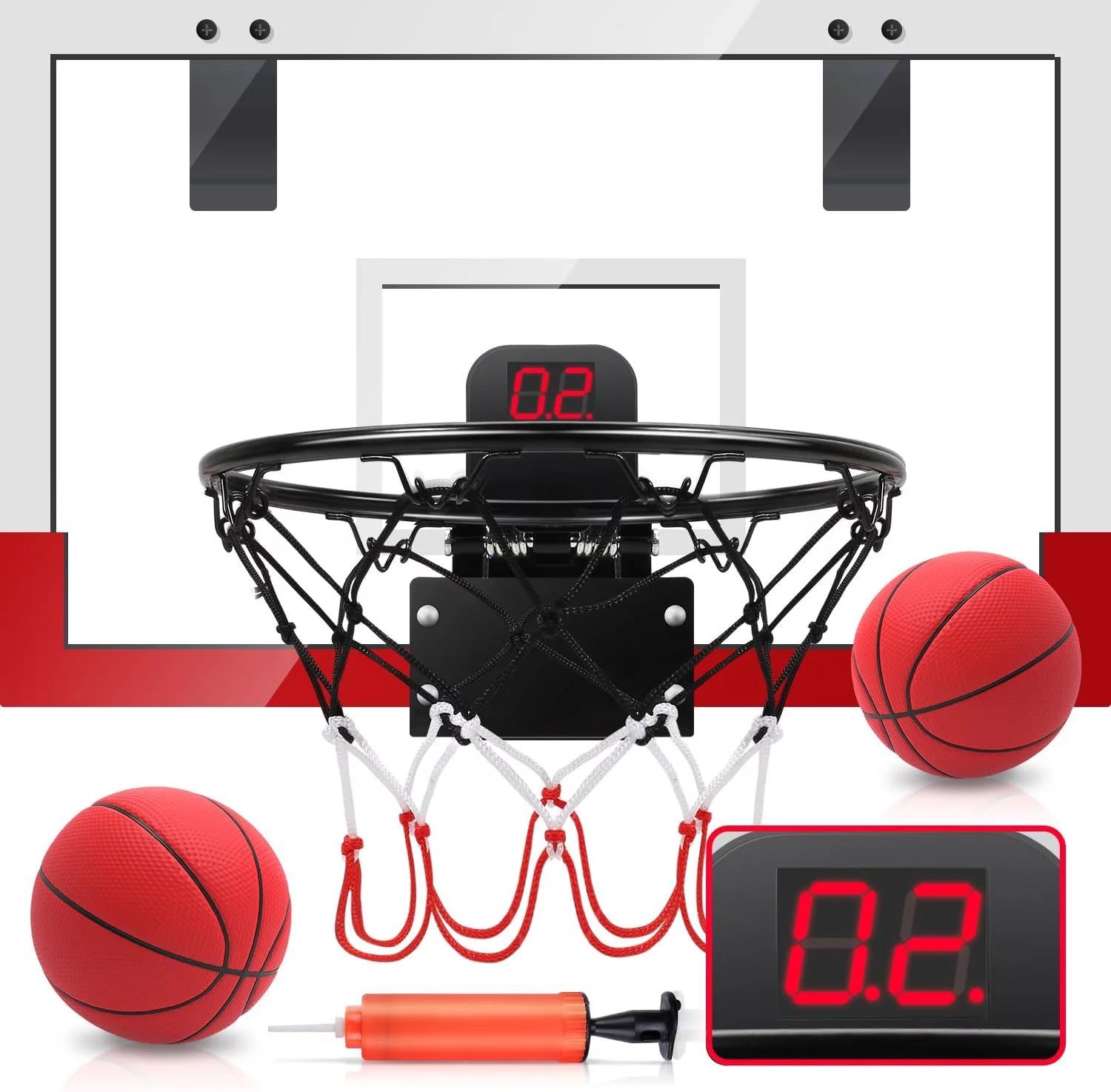 JoyStone Kids Basketball Hoop Set Electronic Score Record and Sounds, PET Basketball Hoop for Kid... | Walmart (US)