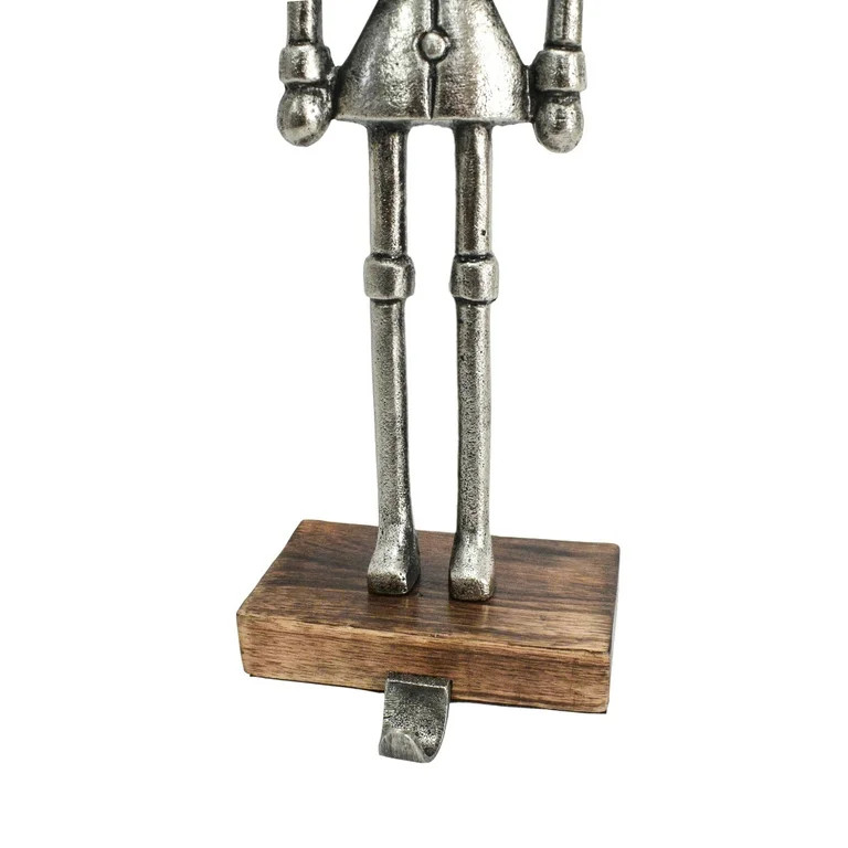 Rustic Nutcracker Christmas Stocking Holder, Silver, 15.5", by Holiday Time | Walmart (US)