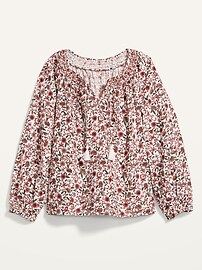 Puff-Sleeve Floral Smocked Poet Swing Blouse for Women | Old Navy (US)
