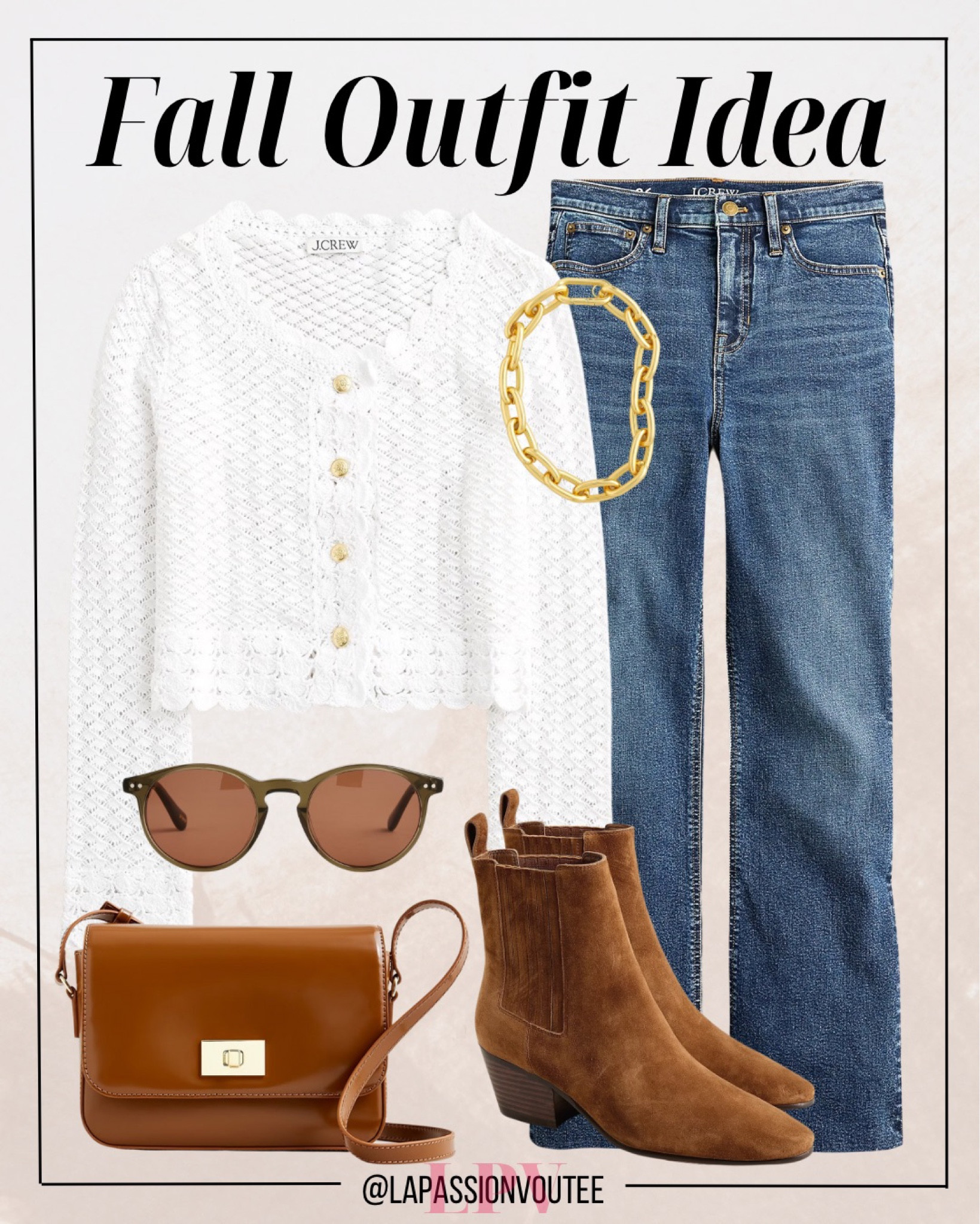 Fall outfit idea for women 🍂✨ Crochet chic meets denim dreams, paired with boots made for wandering. The final touch? A statement chain necklace that whispers bold sophistication! 😍

#LTKSeasonal #LTKworkwear #LTKstyletip